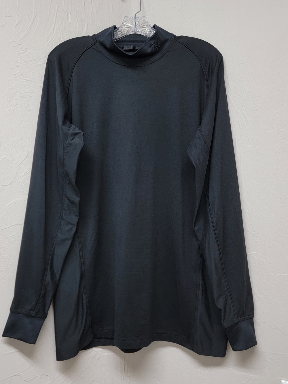 Zero Restriction Mens Mock Neck Long Sleeves Pullover Performance Shirt Black XL
